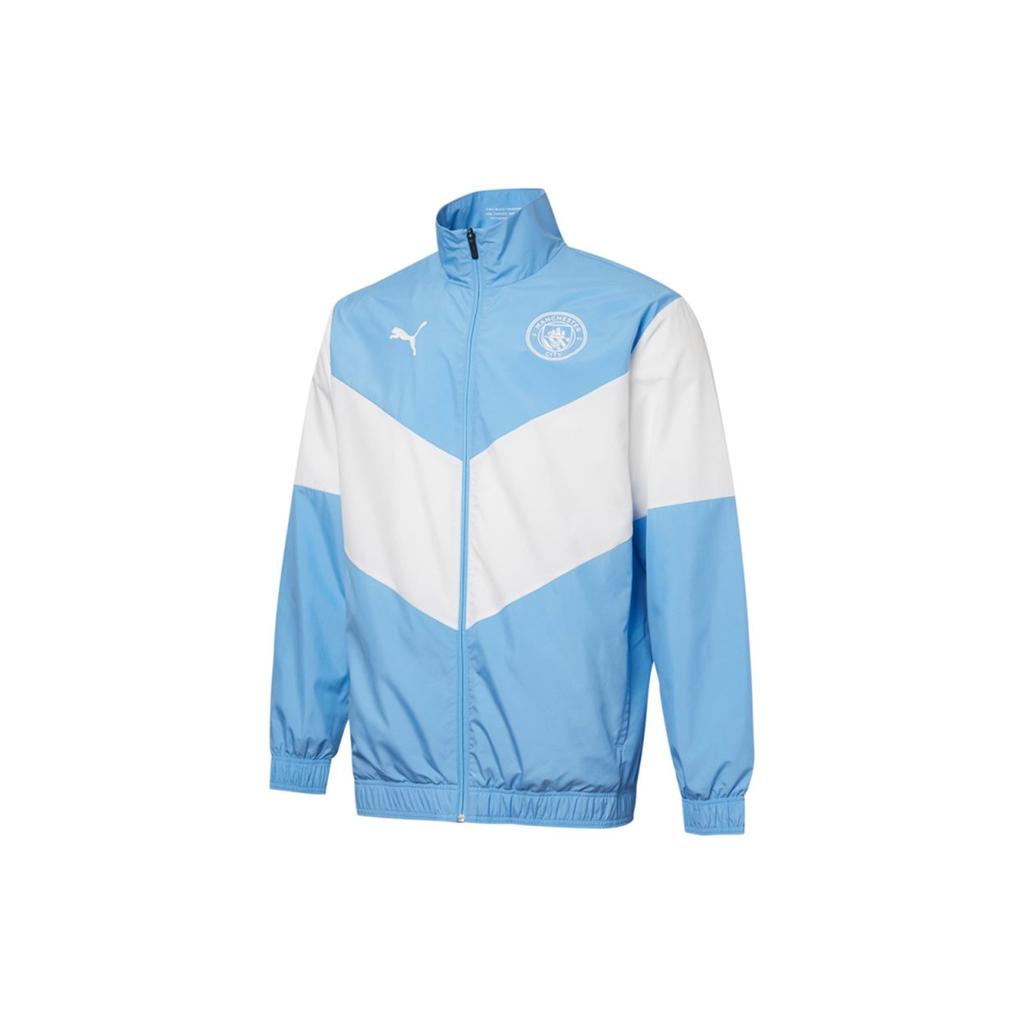 PUMA Manchester City Soccer Ball Club Jackets Unisex Blue Stand Collar Moderate Other 764507-01