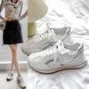 Little white shoes women's 2025 new spring versatile thick soles increase height leisure sports board shoes ins wind niche design sense