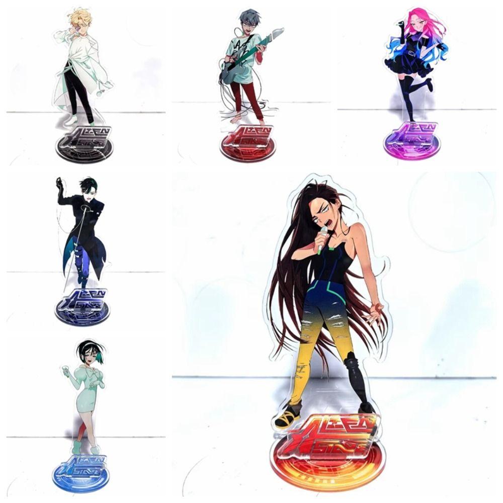 Kawaii Alien Stage Acrylic Stand Luka Mizi Room Decor Ivan Till Model Action Figure Desktop Ornaments Birthday Gift For Fans