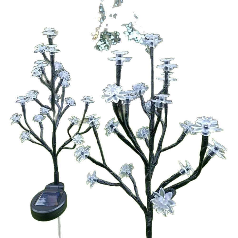 Solar Lotus Lamp: Waterproof Double-Layer Tree Branch Light for Garden and Balcony Decor