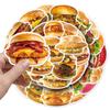 50 Realistických Samolepek Hamburgerů Rychlého Občerstvení - Voděodolná Dekorace na Ledničku, Svačinový Box, Deník