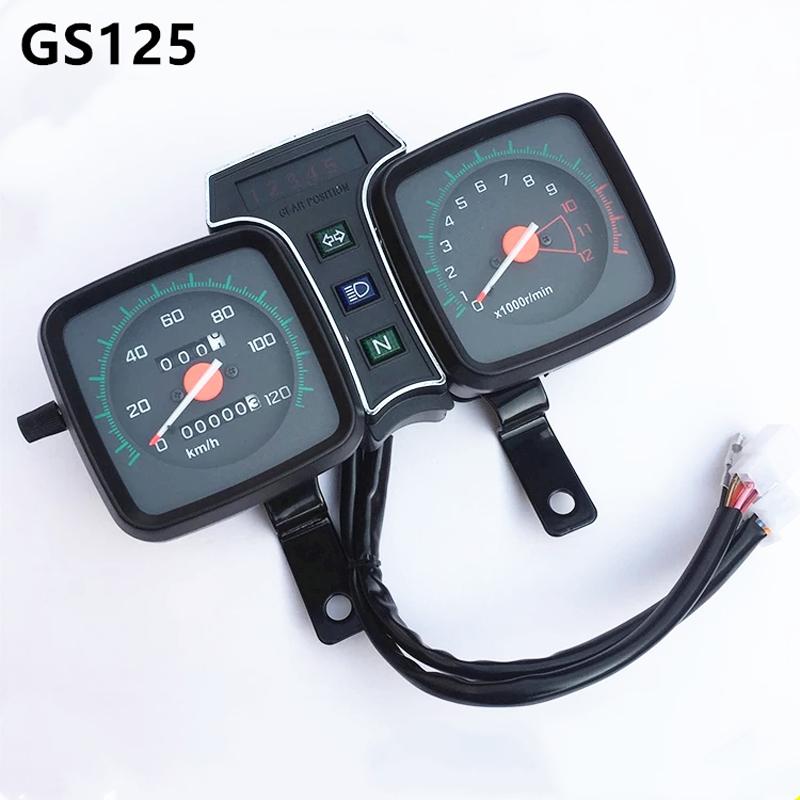 Motorcycle Speedometer for Suzuki Haojue Qingqi Lifan for GS125 HJ125 QS125 QJ125 RPM/Min Speed Meter Clock Instrument K/M Gauge