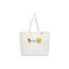 Year Of The Rabbit Limited Edition Embroidered Pattern Polyester Tote Bag Unisex Tote Bags White 10025510