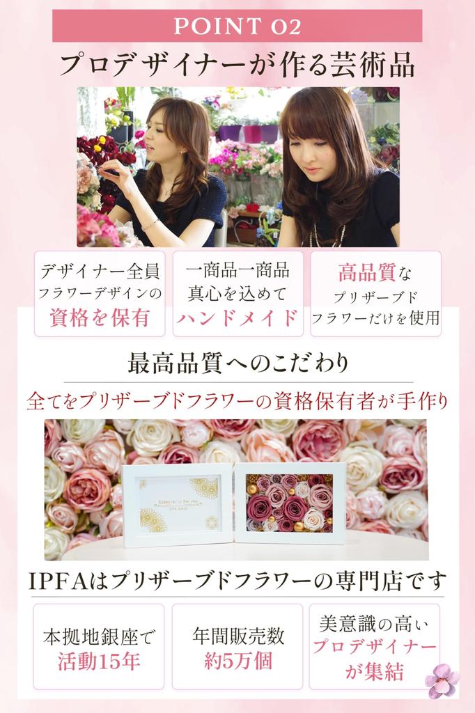 IPFA Preserved Flower Photo Frame Photo Frame Premium Model L Size Flower Photo Retirement Gift Wedding Gift 60th Birthday Gift Day 60th Birthday 70th