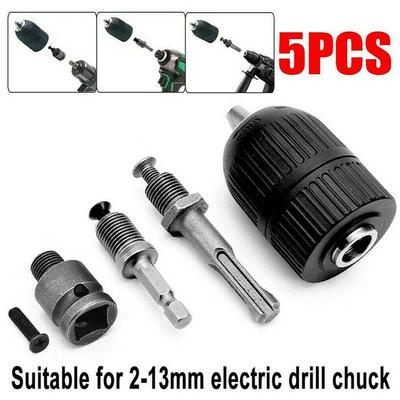 Keyless Chuck Drill Chuck 5 In 1 For 2--13mm Shank Drills Keyless Chuck