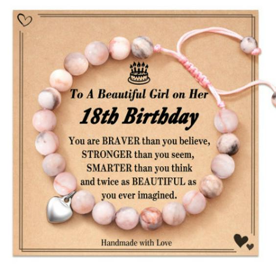 Pink Zebra Heart Pendant Bracelet - Adjustable Flat Knot Weaving, Perfect Back-to-School or Birthday Gift