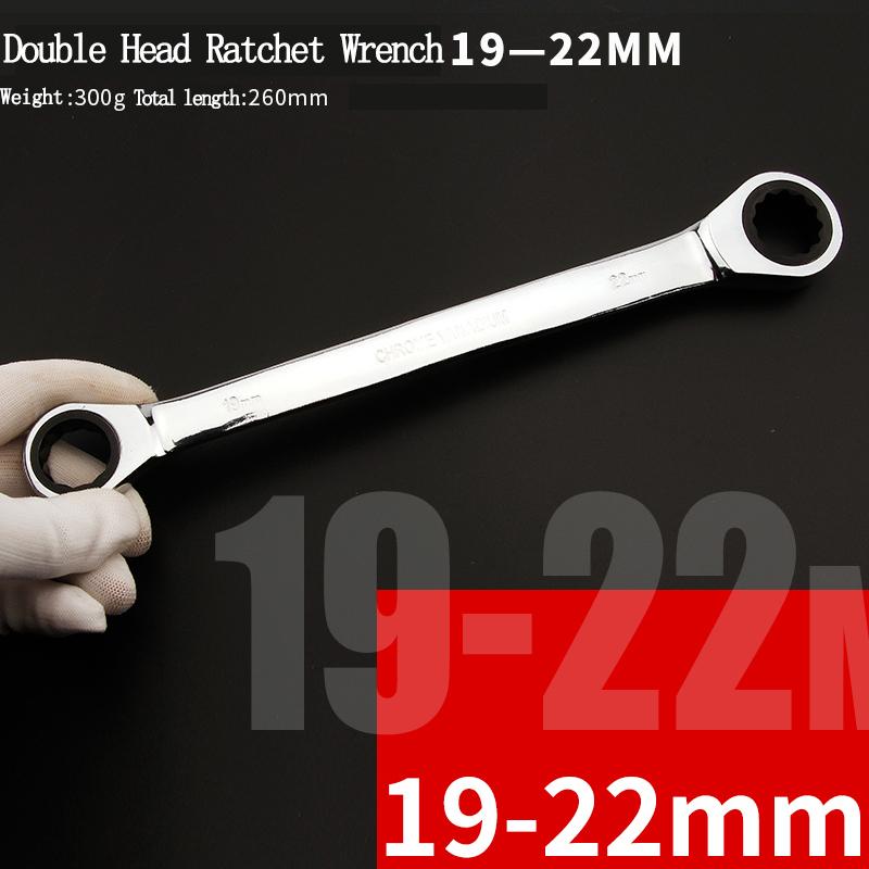 Chrome Vanadium Ring Double Head Ratchet Wrench Reversible 8-9-10-12-13-14-15-16-17-18-19mm Ratchet Combination Spanner Set