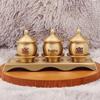 Hongjian Brass Three-Connected Offering Cup
