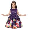 Children's Christmas Dress Cartoon Print Bow Dress Christmas Performance Sparkling Kids Birthday Dress Elegant Soft Party Dress Ball Gown for Girls