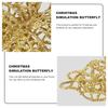 6Pcs 15Cm Red Christmas Butterfly Decorations Festive Sparkling Ornaments for Tree Wreath Wedding Party Home Garden Floral