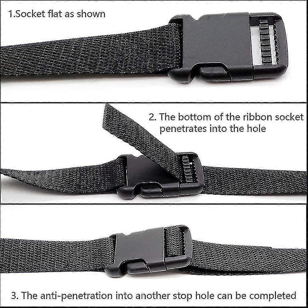 4 Pcs Nylon Webbing Flat Side Release Buckles Non-slip Packing Belt Buckles Packing Straps