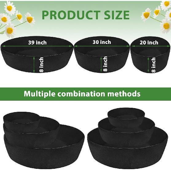 Wenfan 3 Tiered Strawberry Planter Non-Woven Fabric Raised Garden Bed Stackable Strawberry Planter Bag Felt Raised Planter Container for Growing