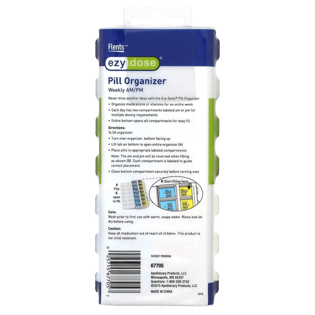 Weekly Easy-Pill AM/PM Pill Summary, 1