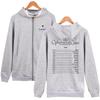 Autumn/Winter Zipper Cardigan Men Women's Casual Sweatshirt Taemin Ephemeral Letters Printed Hoodie Fashion Hip Hop Street Apparel