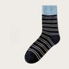Striped Socks for Women, Mid-calf Socks, Trendy Pure Cotton Spring and Autumn Style, Retro Striped Student Summer Boneless Long Socks