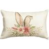 AVOIN Colorlife Happy Easter Throw Pillow Cover, 12 X 20 Inch Rabbit Spring Flower Holiday Party Cushion Case Decoration for Sofa Couch