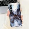 For Infinix Hot 50 50i 4G X6882 X6531 Case Liquid Silicone Soft TPU Back Cover Hot50 Hot50i Phone Funda Gothic Black Night Shell