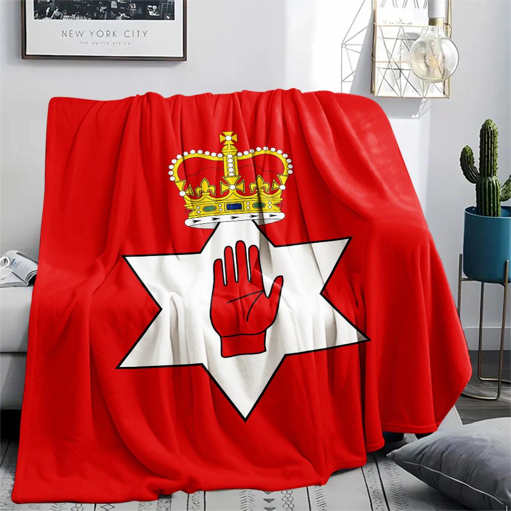 1 Stück Ulster-Print Flanelldecke, Hohe Qualität für alle Jahreszeiten, Heimdekoration, Wärme und Komfort, Perfekt für Weihnachtsgeschenke