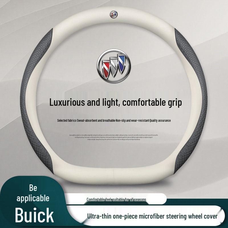 Buick Steering Wheel Cover - Genuine Leather for Envision, Regal, LaCrosse, Verano, GL6, Encore
