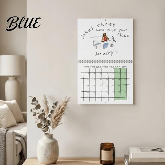 Creative Wall Art Daily Record Grid Monthly Calendar Large 2027 Funny Planner Humor Journal Desk