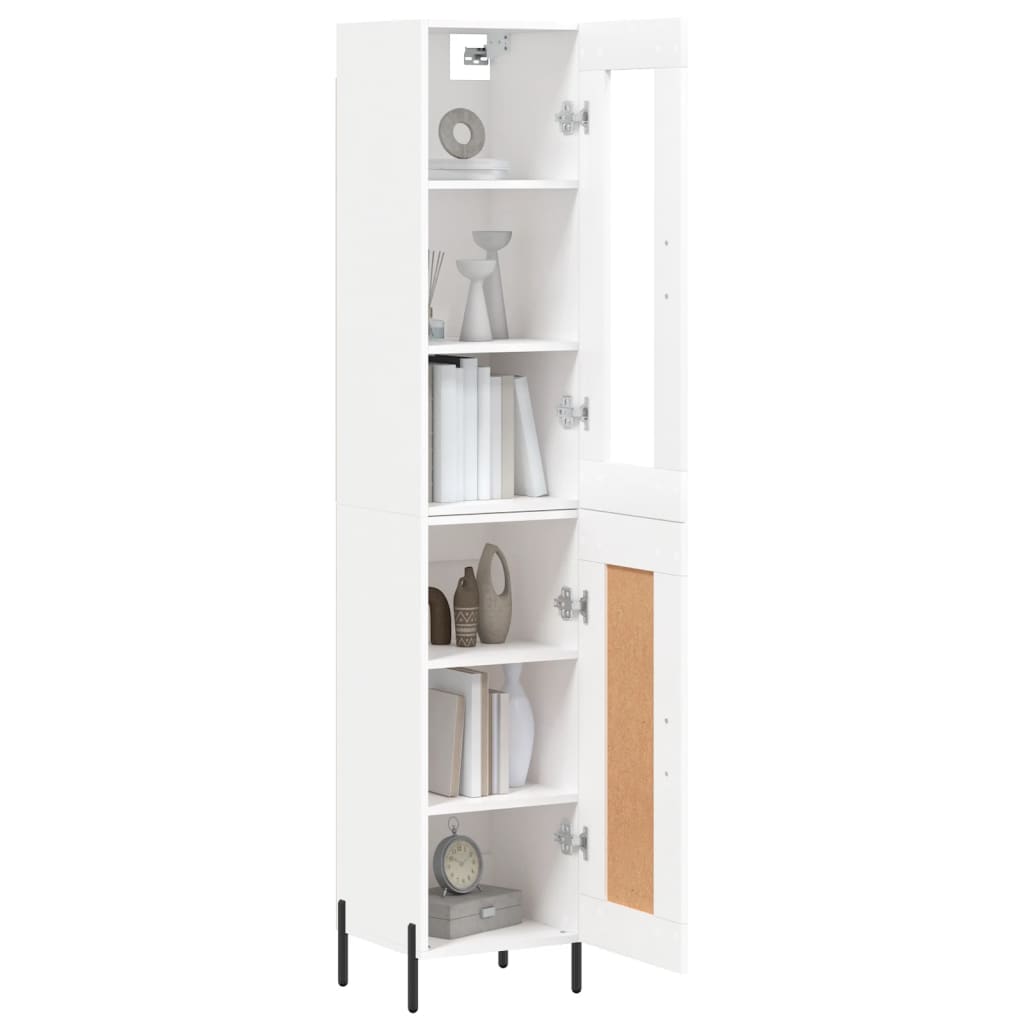 Highboard White 34.5 x 34 x 180 cm Particleboard