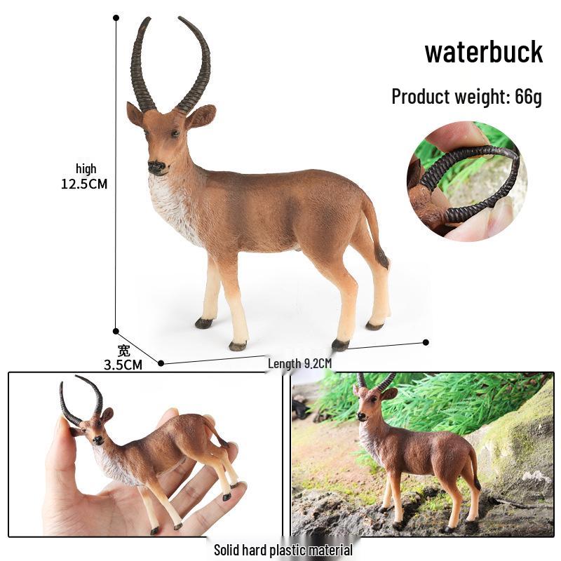 Miniatur-Dschungeltier-Simulationsspielzeug-Set: Reh, Fuchs, Eichhörnchen, Elch, Waschbär, Schwein, Kaninchen