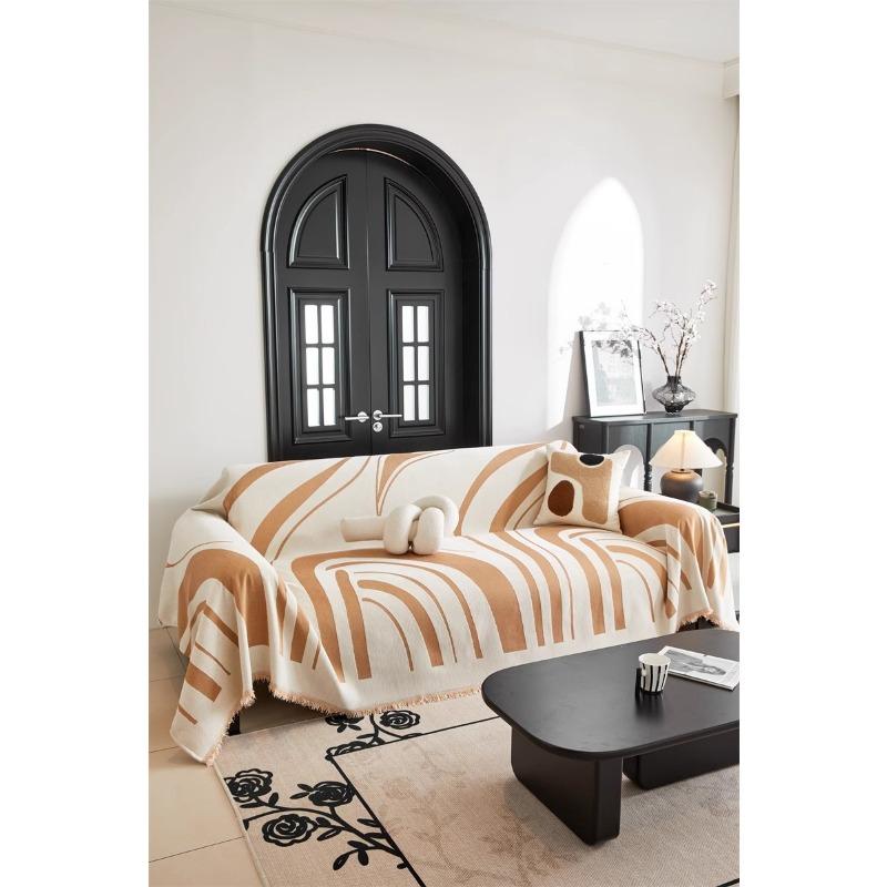 Geometric Abstract Modern Style Simple Chenille Thickened Non-Slip Sofa Cover Sofa Cover Cloth Cover Cover a Piece of Full Cover Cloth