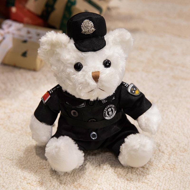 Bear Uniform Series Plush Toy With Pp Cotton Filling For  Traffic Police Xiong