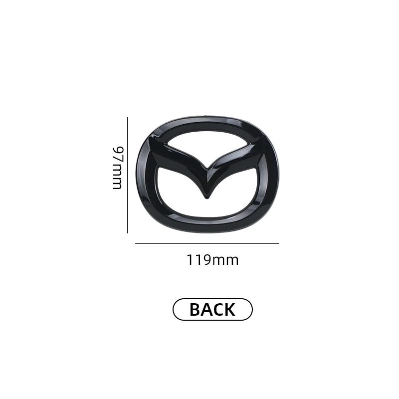 Car Front Grille Badge Trunk Emblem For Mazda 3 Axela Atenza 17-20 Carbon fiber Head Rear Body Decal Accessories FF29