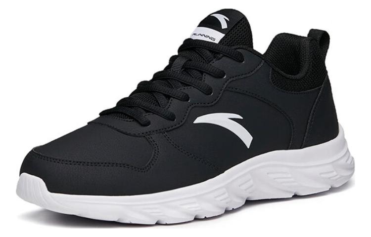 Men's Sneakers Anta Cushioning Slip Resistant Abrasion Resistant Rebound Low Top Running Shoes Men's Black