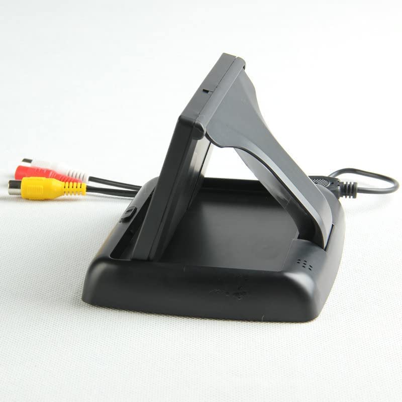 OBEST 4,3-Zoll Doppelmonitor, 4 Systeme, Videoeingang, Automatische Umschaltung, 2 Bildschirme, Aufbaumonitor, Sub-Monitor, Rückfahrkamera, Benutzerdefiniert, /24V