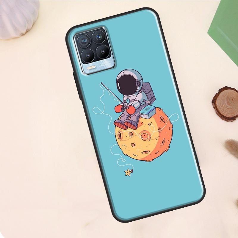 Space Aesthetic Spaceman Astronaut Case For Realme C75 C63 C61 C55 C51 C53 C35 C65 C67 C71 11 12 13 14 15 Pro Plus GT6 GT7 Pro