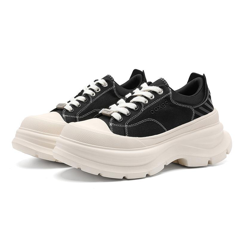 Neue dicke Sohle erhöhte leichte lässige Dad-Schuhe atmungsaktive Canvas-Schuhe trendige Schuhe