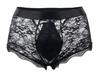 Black Lace Open Boxer Shorts - NoGenderWear - Sexy Boxer Shorts