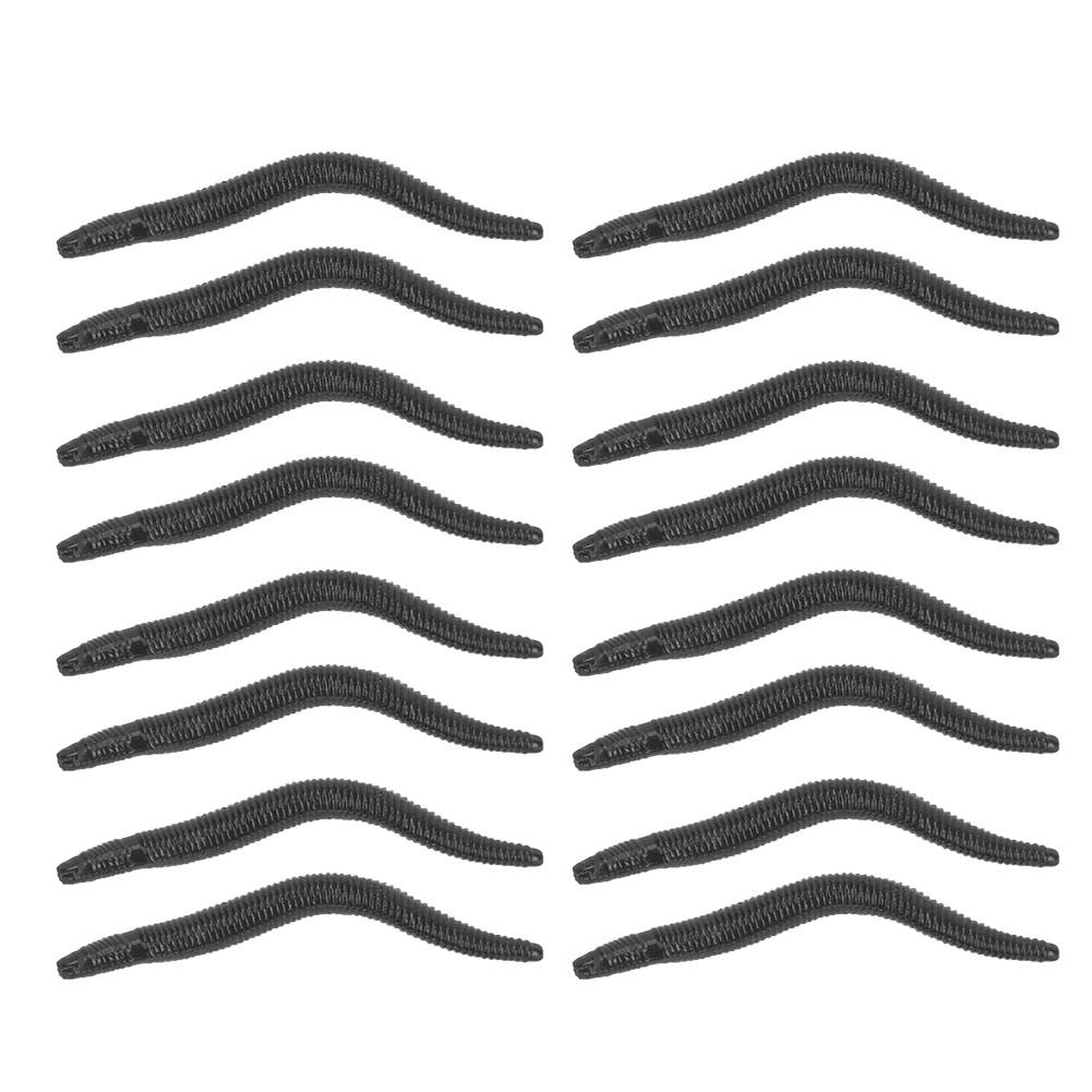 150 pcs 4cm Silicone Black Artificial Worm Earthworm Soft Fishing Lures Bait Fish Tackle Accessories Kit