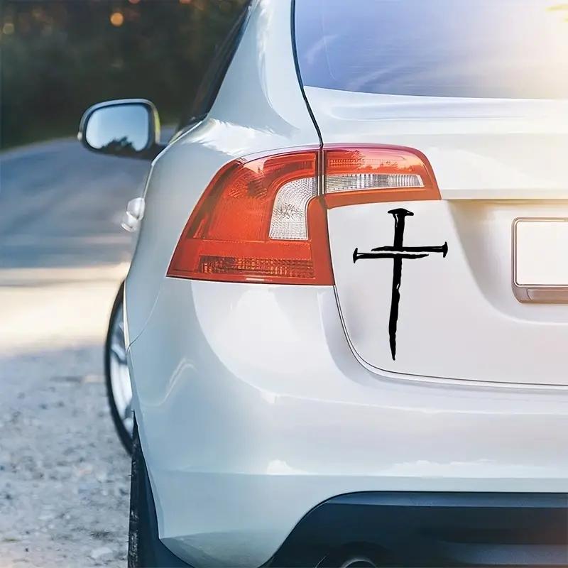 XDS19#12.5x20cm Calcomanías de espada cruzada, calcomanías de vinilo resistentes a la intemperie para ventanas, parachoques, computadora portátil, manualidades - Calcomanías para vehículos de material PVC