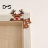 Christmas Door Topper Holiday Home Decor Felt Santa Snowman Reindeer Door Corner Frame Sign DIY Craft for Window Wall