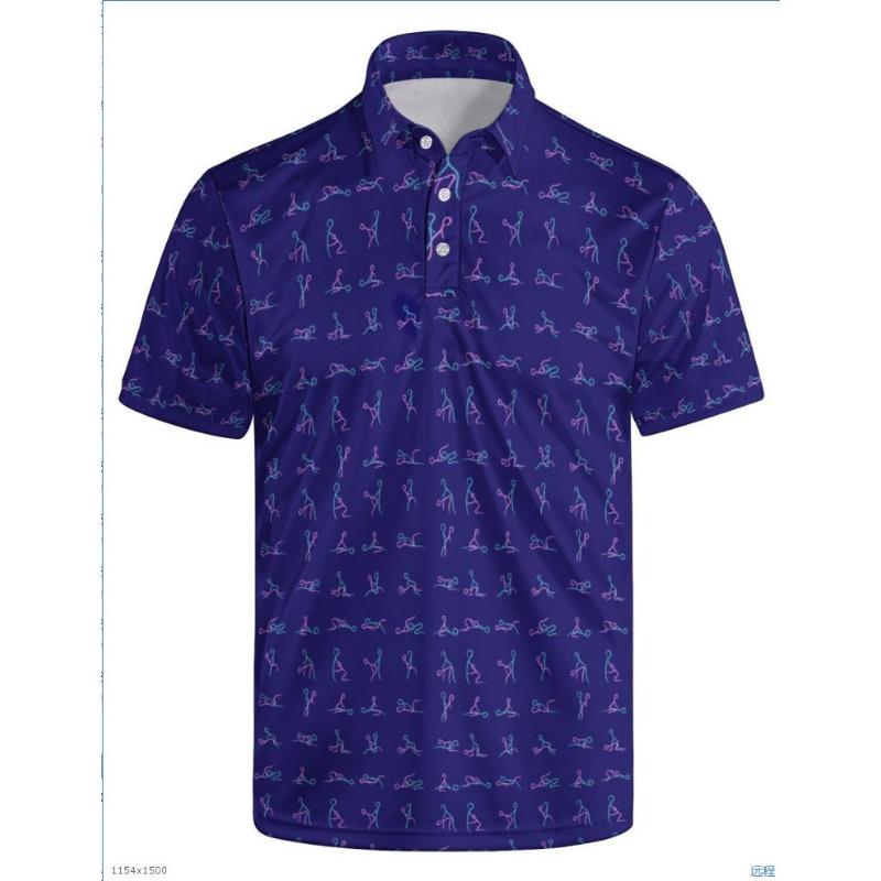 Short Sleeve POLO Shirt Button Solid Color Men's Sweatshirt
