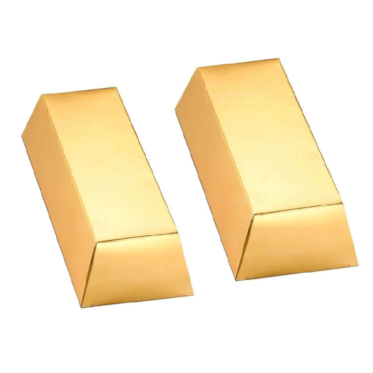 Decorative Gold Bar Candy Box for Home or Office Display and Small Item Storage