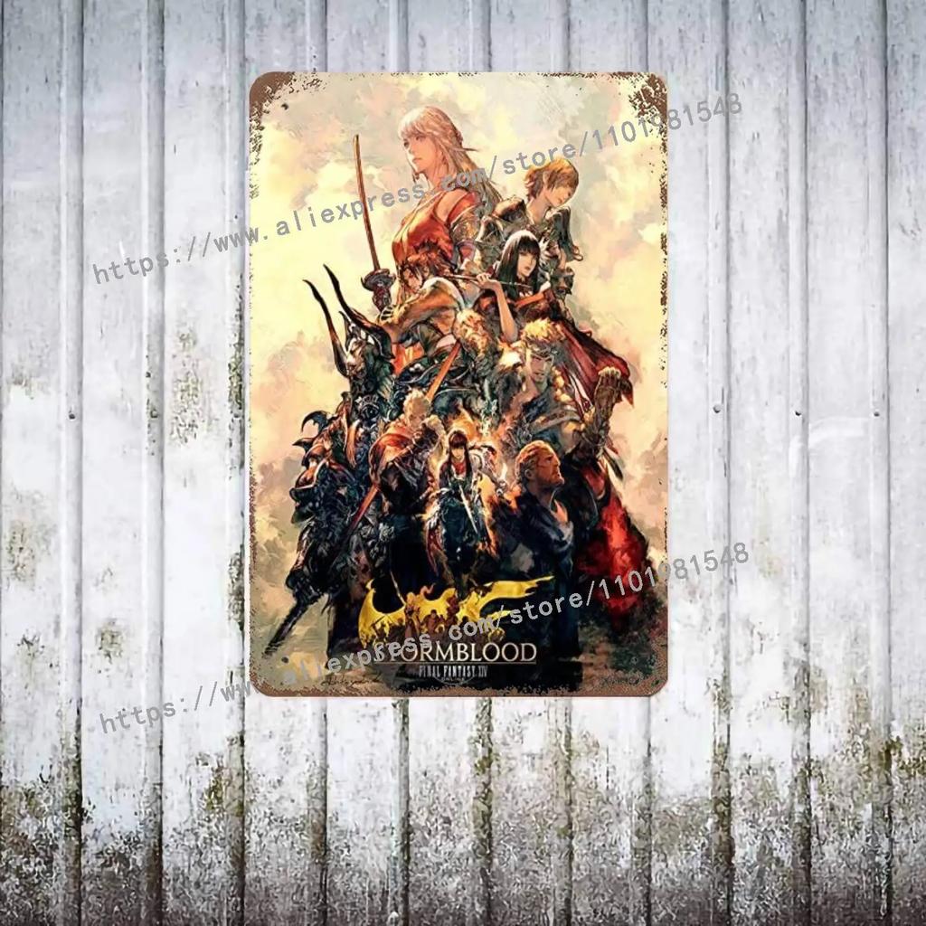 Final Fantasy Tactics The Lying Heart Poster Vintage Tin Metal Sign Decorative Plaque for Pub Bar Man Cave Club Wall Decoration