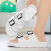 Fashion Summer Men Women Slipper Outdoor Beach Sandals EVA Platform Flip Flops For House Slides Buckle Soft Thick Sole Sandals