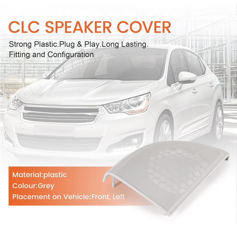 A03E-Car Front Door Speaker Cover Trim Speaker Grille For Mercedes-Benz CLC-Class Coupe W203 2008-2011 Grey Left