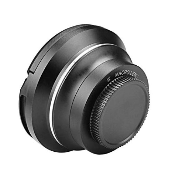 Dovhmoh Professional 37mm Macro 72mm Wide Angle Lens for Full HD 4K Camcorder + 0.39X