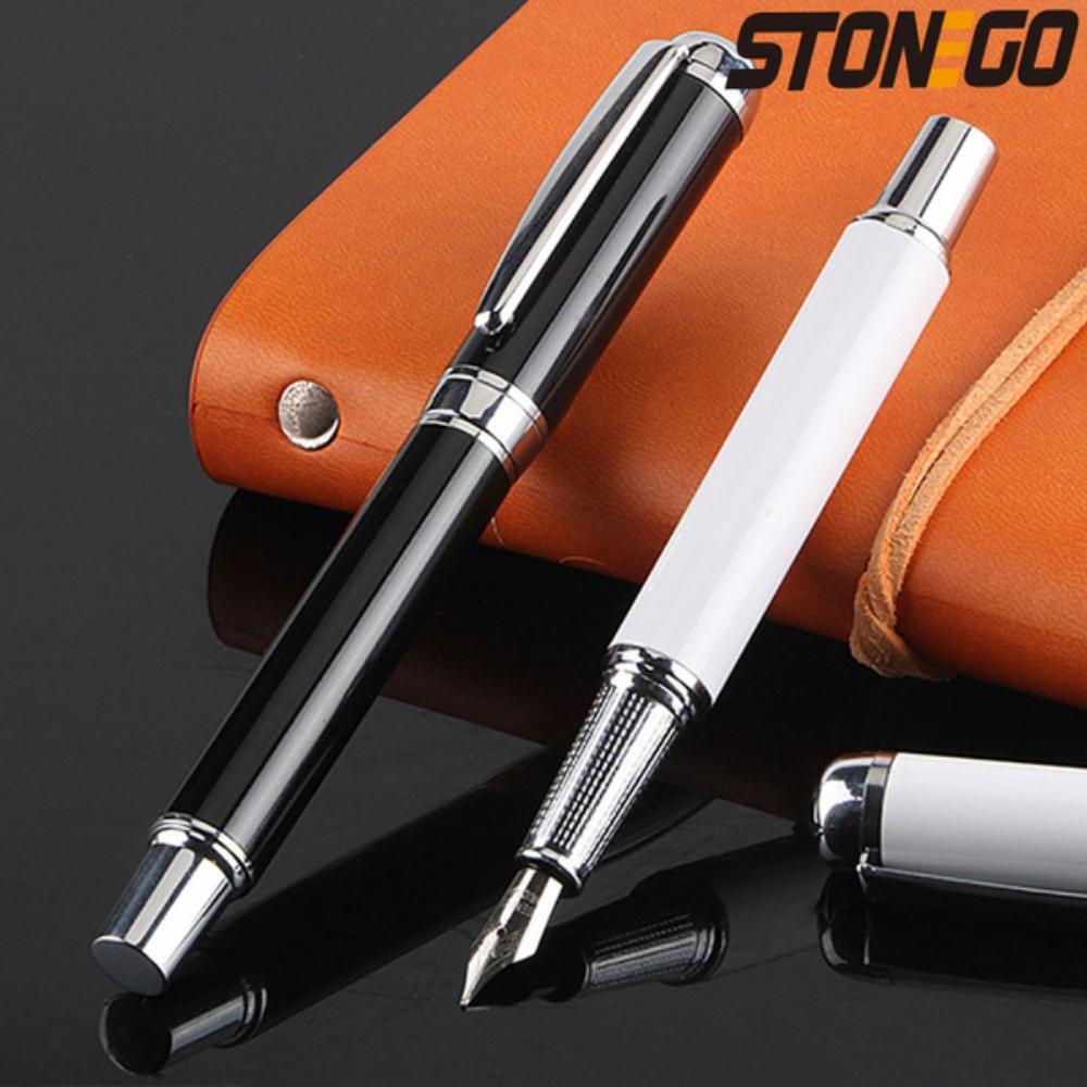 Stonego Metal Business Gold Nib Upscale Business Office School Conference Stationery Writing Supplies Chic Fountain Pen Gift Pen