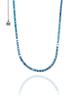 Macier [S925] Sky Blue Mini Tennis Necklace (Black Silver)
