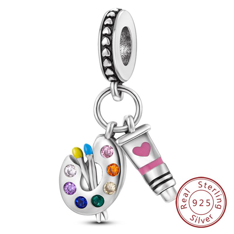 Fit Original Copper Charms Beads Wine Glass Coffee Cup Charms Pendant For Women Bracelet Charms Diy Jewelry Gift