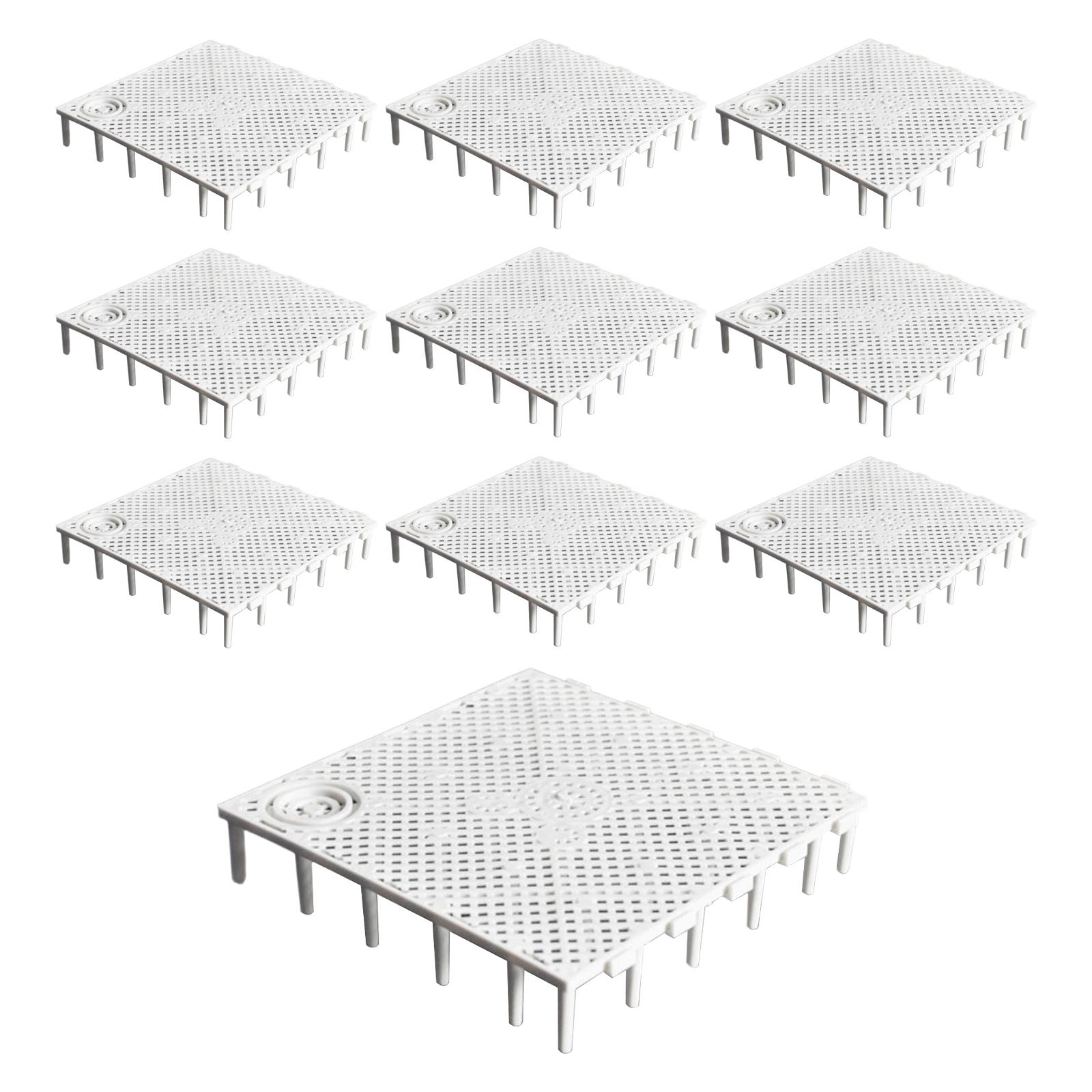 

10 шт., нижняя фильтрующая пластина для аквариума, песчано-гравийный фильтр, сетка, разделитель, поддон, комбинированная вагонка для аквариумной части белый