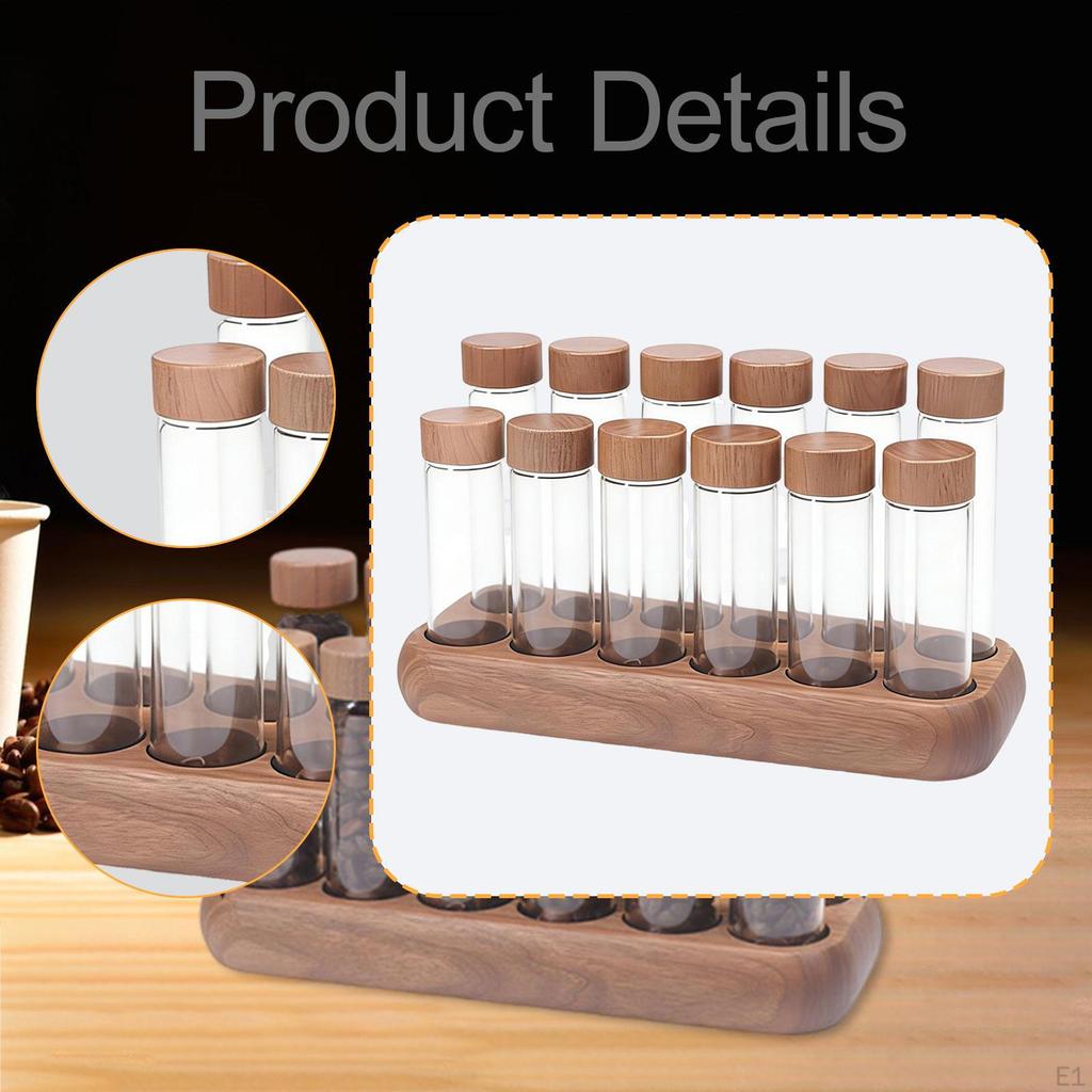 Single Dose Coffee Bean Storage Tubes Container 12 with Sealed Lid Dustproof