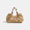 2024 Summer New Niche High-End New Chinese Style Pleated Cloud Bag Beaded Fashionable Exquisite Handbag