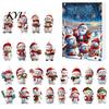 Weihnachts-Adventskalender 2026, Schneemann 24-Tage-Countdown-Box mit Acryl-Aufhänger für Mädchen Jungen Anhänger, Festlicher Baumschmuck, Feiertagsgeschenk Kinder